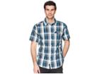Mountain Hardwear Farthingtm S/s Shirt (lakeshore Blue) Men's Short Sleeve Button Up