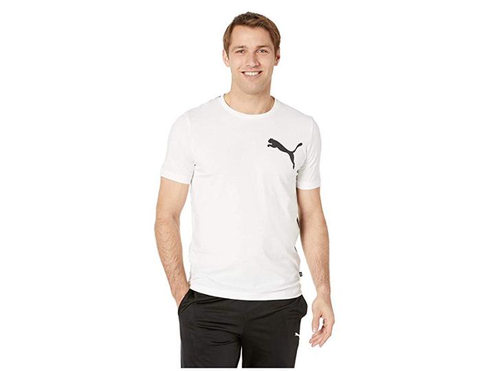 Puma Big Logo Tee (puma White) Men's T Shirt