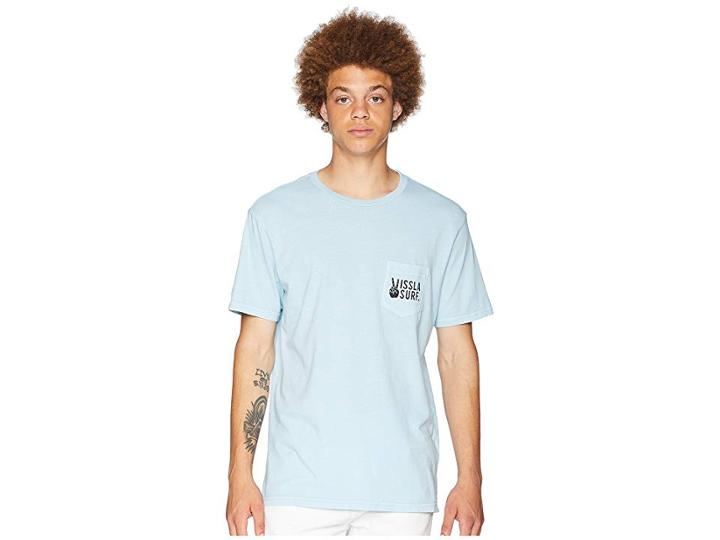 Vissla Peacesla Short Sleeve T-shirt Top (ice Blue) Men's T Shirt