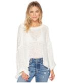 Free People Island Girl Hacci (white) Women's Long Sleeve Pullover