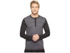 Prana Zylo Henley (charcoal Color Block) Men's Long Sleeve Pullover