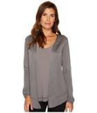 Nic+zoe Paired Up Cardy (warm Grey) Women's Sweater
