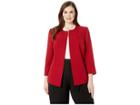 Anne Klein Plus Size Crepe Jacket (titian Red) Women's Jacket