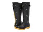 Joules Welly Print (black Botanical Bees) Women's Rain Boots