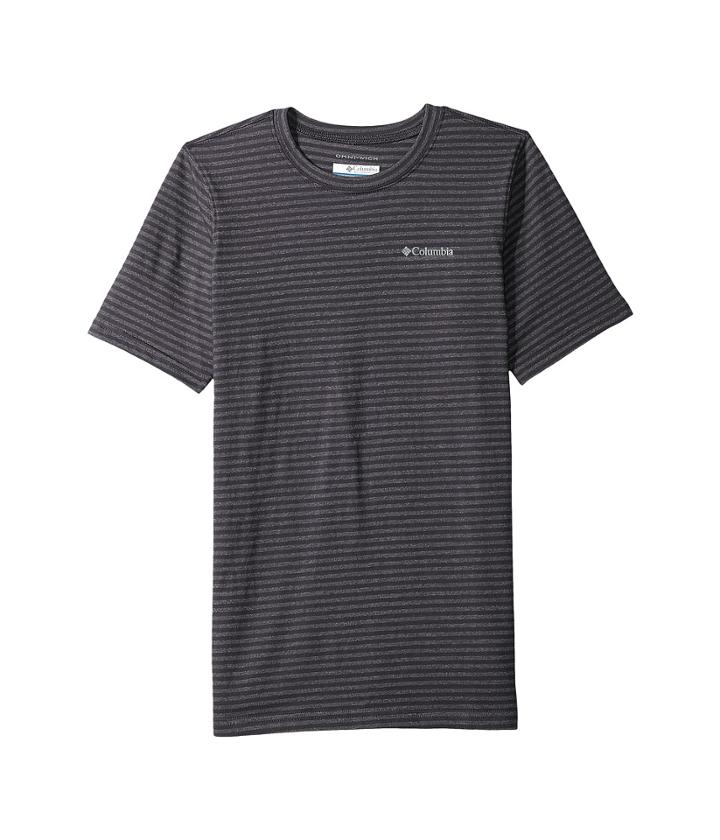 Columbia Kids Cullman Crest Striped Tee (little Kids/big Kids) (shark Stripe) Boy's T Shirt