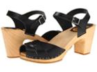 Swedish Hasbeens Peep Toe Super High (black/nature) Women's Sandals