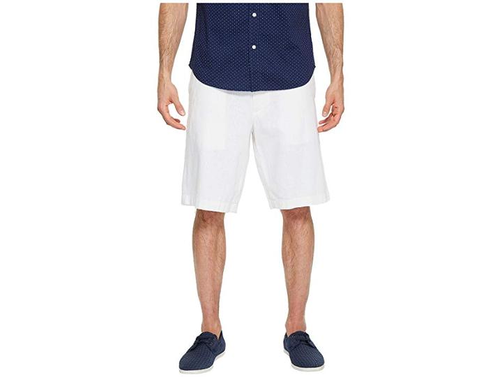 Perry Ellis Linen Drawstring Shorts (bright White) Men's Shorts