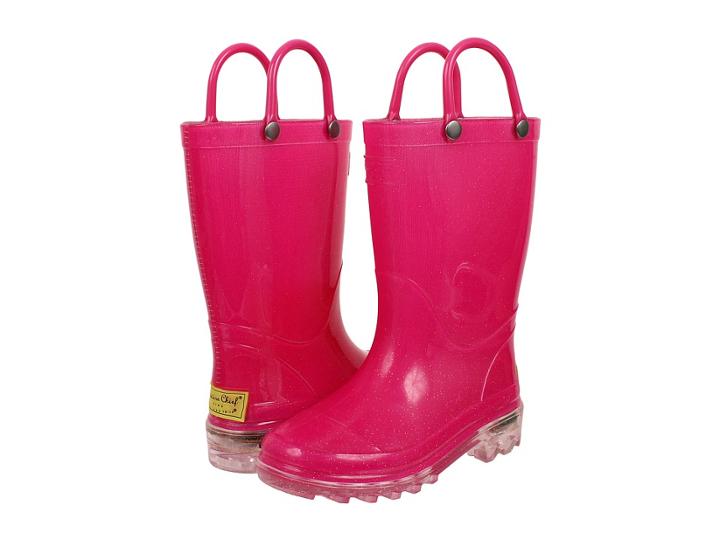 Western Chief Kids Lighted Rain Boots (toddler/little Kid) (pink) Girls Shoes