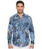 Robert Graham Santos Long Sleeve Woven Shirt (blue) Men's Clothing