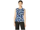 Calvin Klein Pleat Neck Cami (regatta Multi) Women's Clothing