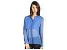 Tibi - Silk Chiffon Shirt With Drape Back (french Blue)