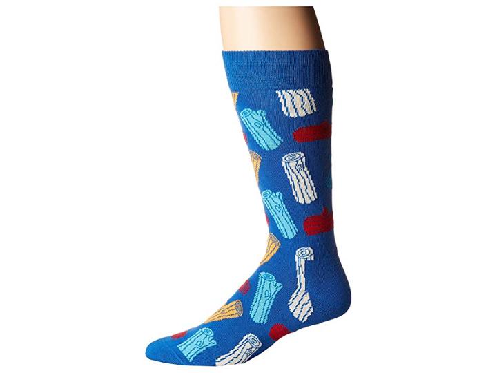 Happy Socks Logs Socks (blue Combo) Men's Crew Cut Socks Shoes