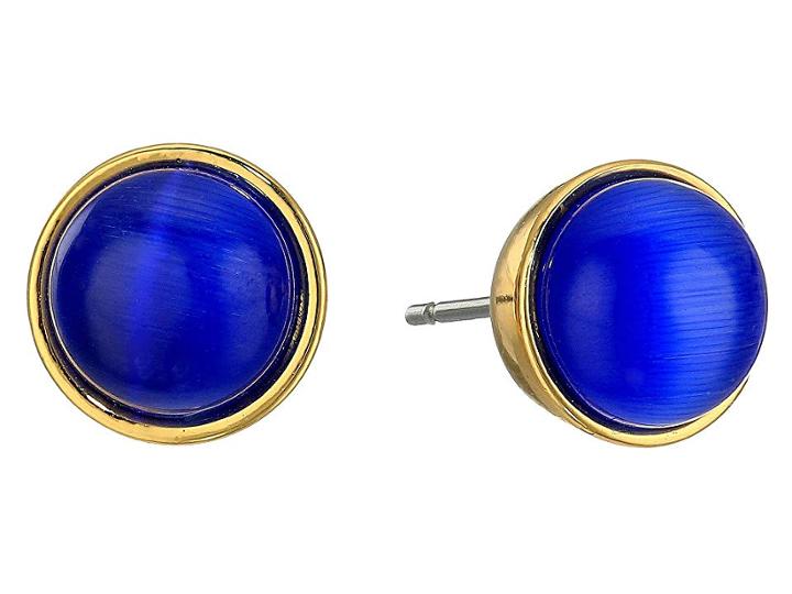 Kate Spade New York Forever Gems Small Studs Earrings (royal Blue) Earring