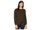 B Collection By Bobeau Sierra Side Knot Tee (military Olive) Women's T Shirt