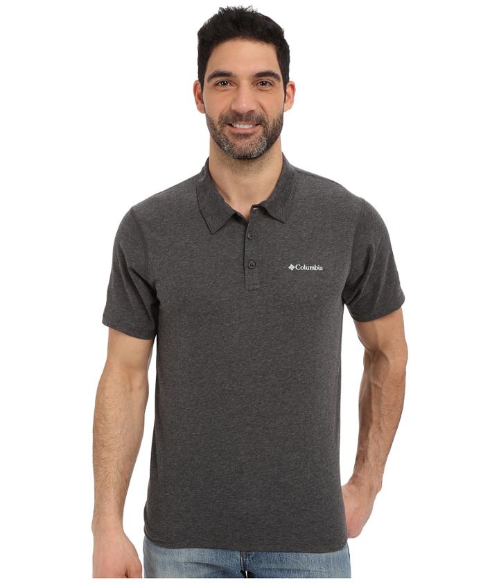 Columbia Silver Ridge Zerotm Polo (shark Heather) Men's Short Sleeve Pullover