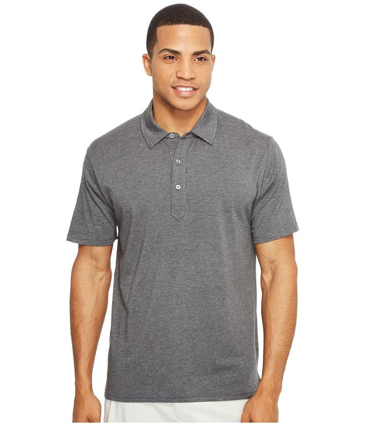 Tasc Performance Air Stretch Polo (black Heather) Men's Clothing