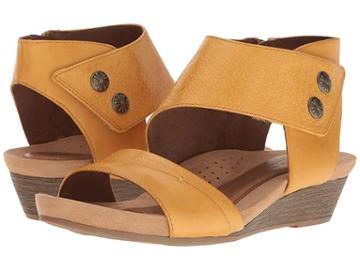 Rockport Cobb Hill Collection Cobb Hill Hollywood Two-piece Cuff (yellow Leather) Women's Sandals