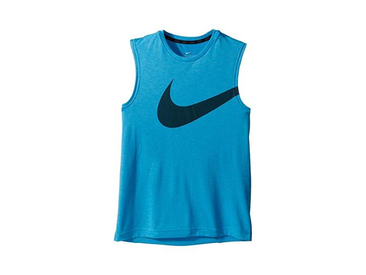 Nike Kids Breathe Top Sleeveless Hyper Gfx (little Kids/big Kids) (blue Gale/equator Blue) Boy's Sleeveless