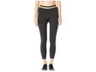 Kate Spade New York Athleisure Dashing Beauty Bi-stripe Waistband Leggings (black) Women's Casual Pants