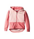 Columbia Kids S'more Adventure Hybrid Hoodie (little Kids/big Kids) (lollipop Heather/cherry Blossom/green Glow Logo) Girl's Sweatshirt