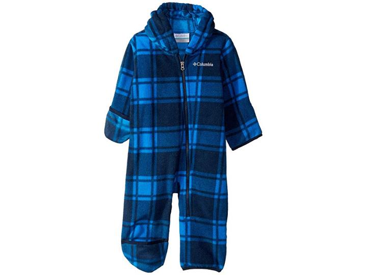 Columbia Kids Snowtop Ii Bunting (infant) (collegiate Navy Plaid) Kid's Snow Bibs One Piece