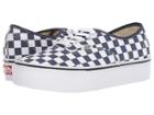 Vans Authentic Platform 2.0 ((checkerboard) Medieval Blue/true White) Skate Shoes