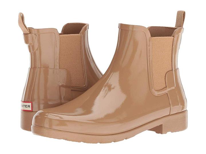 Hunter Original Refined Chelsea Gloss (tawny) Women's Rain Boots