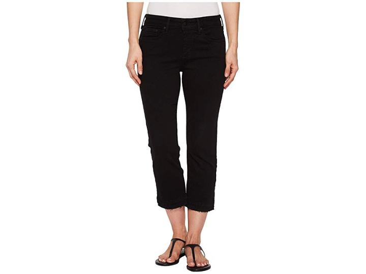 Nydj Capris W/ Released Hem In Black (black) Women's Jeans