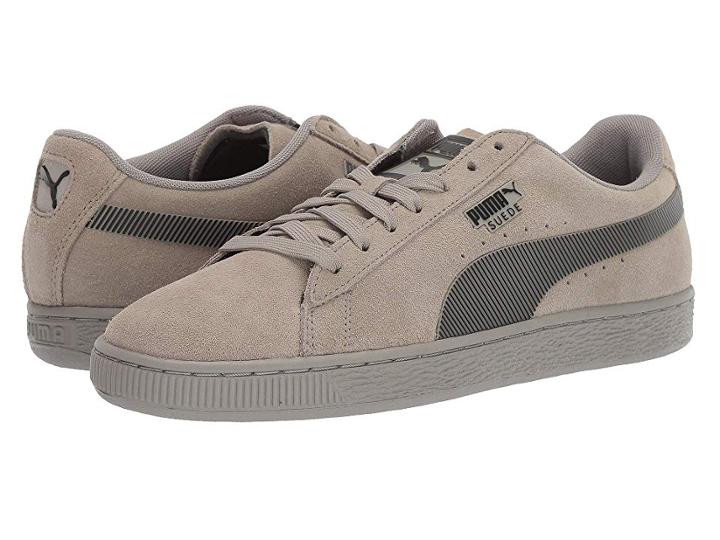 Puma Suede Classic Kurim (elephant Skin/puma Black) Men's Lace Up Casual Shoes