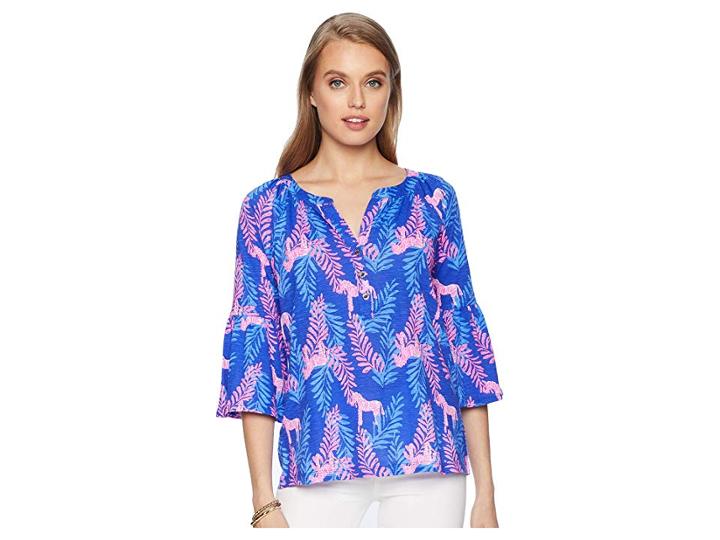 Lilly Pulitzer Teigen Top (royal Purple Dazzle) Women's Clothing