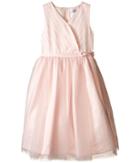 Us Angels Satin Point D' Espirit Sleeveless Pleated Bodice Full Skirt (big Kids) (blush) Girl's Dress