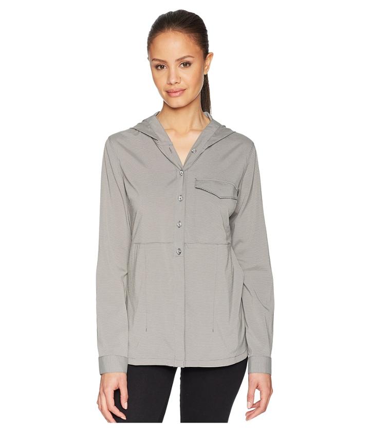 Mountain Hardwear Citypasstm Long Sleeve Top (manta Grey) Women's Long Sleeve Button Up