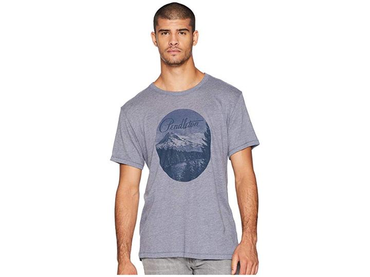 Pendleton Mount Hood Tee (vintage Navy) Men's T Shirt