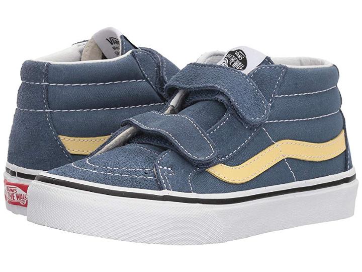 Vans Kids Sk8-mid Reissue V (little Kid/big Kid) (vintage Indigo/pineapple Slice) Boys Shoes