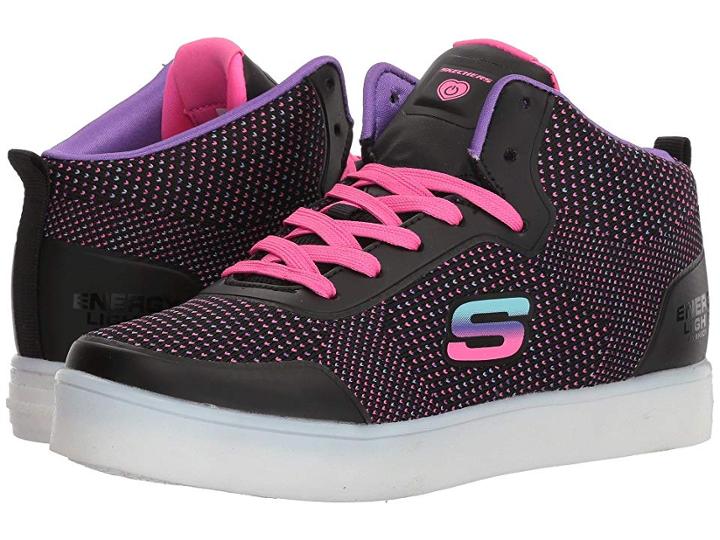 Skechers Kids Energy Lights 10941l (little Kid/big Kid) (black/multi) Girl's Shoes
