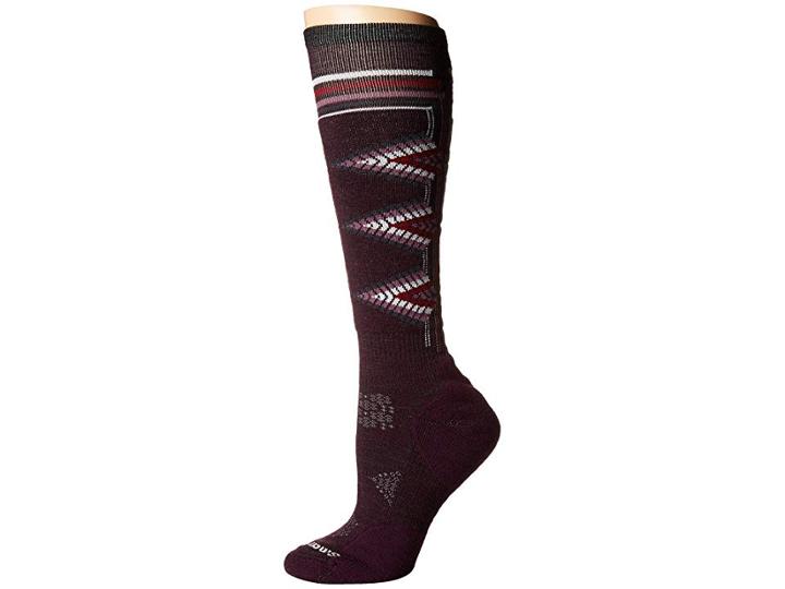Smartwool Phd(r) Ski Light Pattern (bordeaux) Women's Knee High Socks Shoes