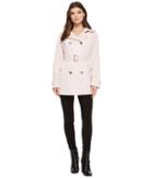 Michael Michael Kors Short Double Breasted Trench M723285f (pale Pink) Women's Coat