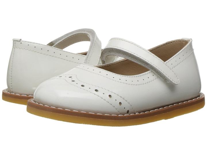 Elephantito Martina Flats (toddler) (white) Girls Shoes