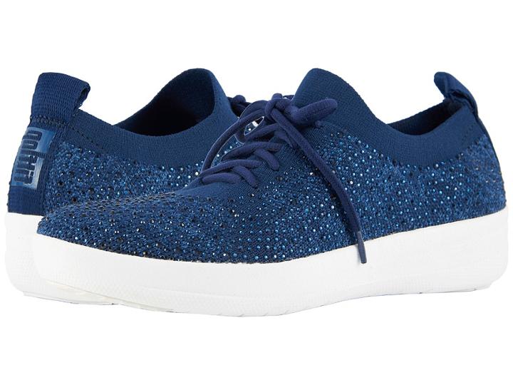 Fitflop F-sporty Uberknit Sneakers (midnight Navy) Women's Lace Up Casual Shoes