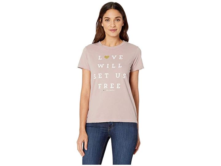 Spiritual Gangster Free Box Tee (rose Quartz) Women's T Shirt