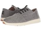 Toms Del Rey (black Coated Linen) Men's Lace Up Casual Shoes