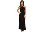 Calvin Klein Halter Neck Back Less Gown Cd6b1850 (black) Women's Dress
