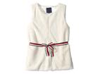 Tommy Hilfiger Kids Fur Vest With Signature Belt (big Kids) (egret) Girl's Vest