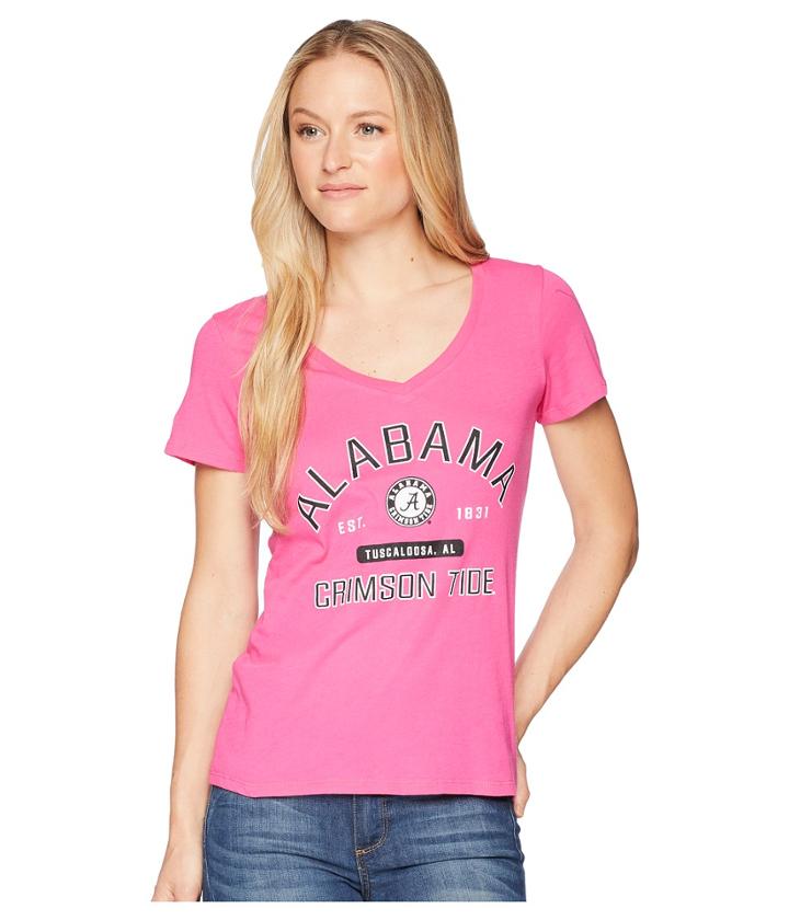 Champion College Alabama Crimson Tide University V-neck Tee (wow Pink) Women's T Shirt