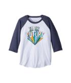 Chaser Kids Vintage Jersey I'm The Future Baseball Tee (little Kids/big Kids) (white/avalon) Boy's T Shirt