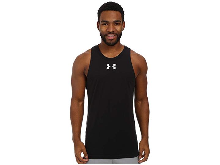 Under Armour Charged Cotton(r) Jus Sayin Too Tank (black/charcoal/white) Men's Sleeveless
