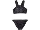 Seafolly Kids Pineapple Daze Scuba Tankini Set (little Kids/big Kids) (black) Girl's Swimwear Sets
