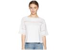 Lauren Ralph Lauren Petite Eyelet Cotton-blend T-shirt (soft White) Women's Clothing