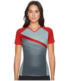 Pearl Izumi Launch Jersey (poppy Red/mist Green Fracture) Women's Clothing
