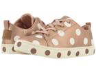 Toms Kids Lenny (little Kid/big Kid) (rose Gold Pearlized Synthetic Leather/dots) Girl's Shoes